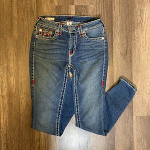 True Religion Jennie Curvy Mid Rise Skinny Jeans